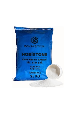 Superfıx Taş Tozu Hobi Harcı Obje Mumluk Heykel Saksı Tepsi Yapımı İçin Kar Beyaz Döküm Tozu 25 Kg