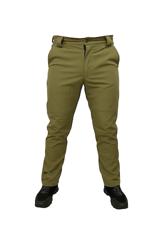 Mysia Outdoor Açık Haki Soft Shell Pantolon İçi Polarlı Haki