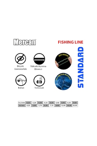 Mercan Standart Yeşil Bobin Makara Misina