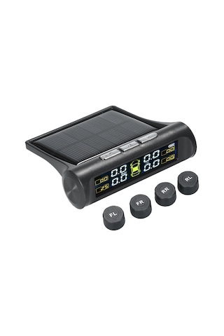 4 Harici Sensörlü Solar Tpms Kablosuz Araç Lastik Basıncı İzleme Sistemi