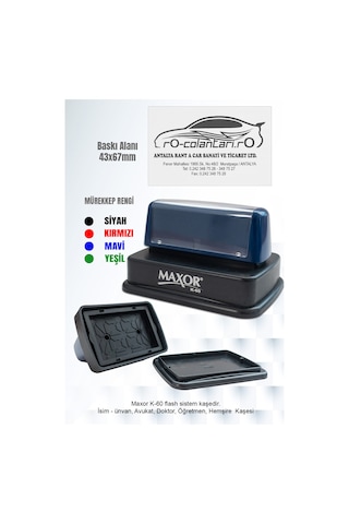 Maxor Kaşe K-60 İsim-ünvan Kaşesi 1 Adet