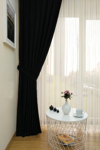 Evdepo Home Siyah Düz Renk Soft Fon Perde Tek Kanat Siyah