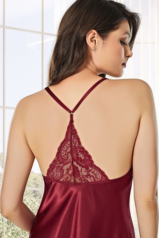 Alissa 8600 Kadın Saten 6'lı Set-bordo Bordo
