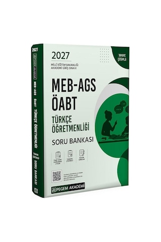 Pegem 2027 Öabt Meb-ags Türkçe Öğretmenliği Soru Bankası Çözümlü Pegem Akademi Yayınları
