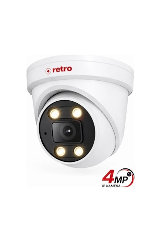 Retro Rt-ad2204 4mp Ip Poe 2.8mm Gece Renkli İç Mekan Dome Kamera