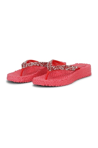 Ilse Jacobsen Raspberry Cheerful15 - Pembe Platformlu Parmak Arası Terlik-8003 Pembe