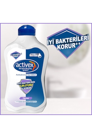 Activex Hassas Antibakteriyel Sıvı Sabun 2 x 1500 ML + 500 ML