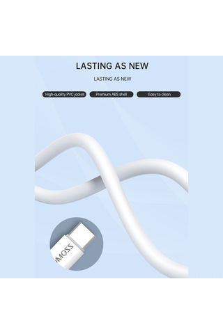 Suofeng Romoss Cb3211 Hızlı Şarj Ve Veri Transfer Kablosu, 1m Uzunluk, Dayanıklı Tpe Malzeme, Dolaşmaz Düz Tasarım