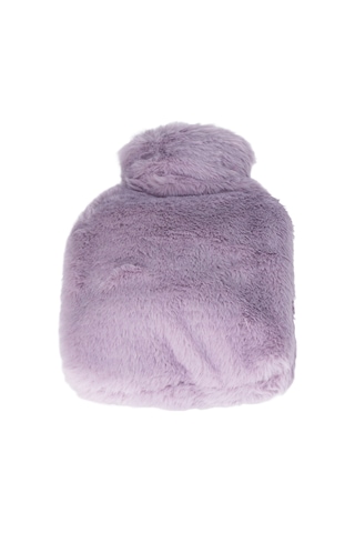 Moveevo Mor Plüş Kılıflı Pvc Suluk Isı Torbası - Çift Eldivenli, Kaymazsız Dokulu, Yavaş Isı Dağıtımı 1000ml Mor