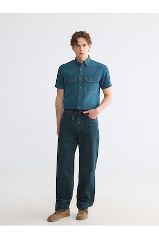 Lcw Jeans Yeşil Regular Fit Erkek Jean Gömlek