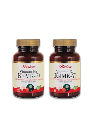 Balen K2 Mk-7 Vitamin K2 ve D Vitamini 450 MG 60 Kapsül 2 Adet