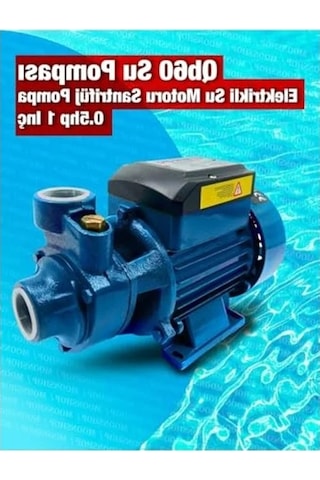 Su Motoru, Bakır Sargı Qb-60, 1 Parmak, 0.55 Hp, 220v