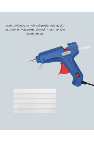 5 Silikon Hediyeli 40w Sıcak Silikon Tabancası Pratik Nrzsnt - 36 Güçlü Kullanım