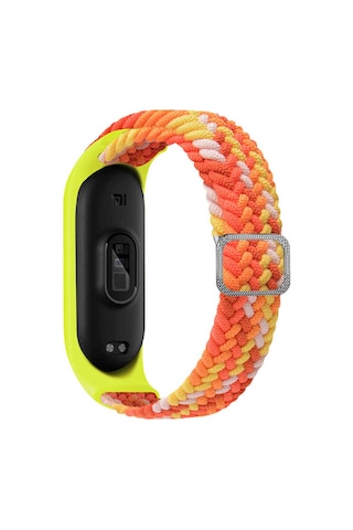 Xiaomi Mi Band 6 Uyumlu Krd-49 Örgü Prl Kordon Kırmızı