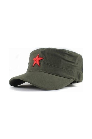 Yıldızlı Fidel Castro Che Guevara Şapkası Yeşil Renk (533388782) Haki