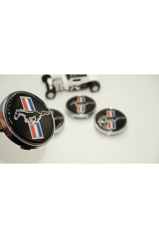 Dk Tuning Mustang Koşan At Jant Göbeği Kapak Seti 60mm