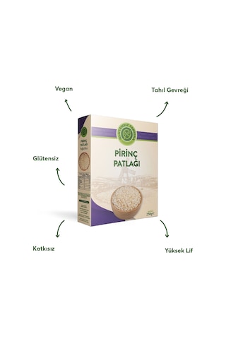 Glutensiz Fabrika Glutensiz Pirinç Patlağı Sade 250 G