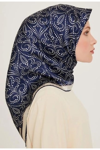 Armine İpek Eşarp 2025 Kış - 9246-07 Lacivert Twill Lacivert