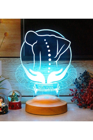 Fizyoterapiste Hediye Kişiye Özel 3D Led Lamba