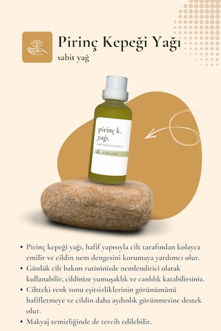 Sabunal Pirinç Kepeği Yağı 50 ML Cilt Aydınlatıcı Ve Eşitleyici Bakım Yağı
