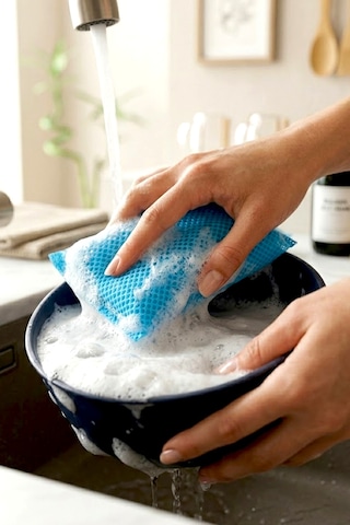 Myclean Petek Dokulu Bulaşık Süngeri Sihirli Pratik Sünger