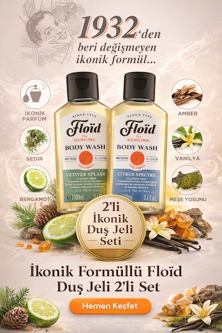 Floïd Erkek Duş Jeli 2 Li Set Vetiver& Citrus Spectre 100 Ml Akdeniz Bitkileri