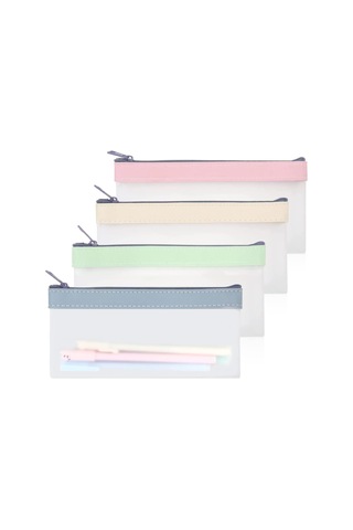 Styles Şeffaf Kalem Kutusu, Basit Moda Kalem Kutusu, Su Geçirmez Taşınabilir Kozmetik Çantası, Yetişkin Kırtasiye Malzemeleri, Kağıt Torba Diğer