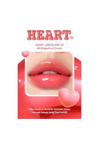 Peripera Heart Jam Glow Lip 3 Grapefruit Crush