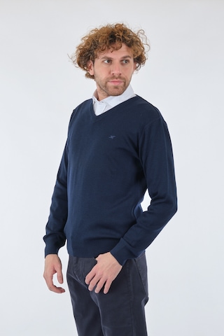 De Blasıo V Yaka Uzun Kollu Lacivert Erkek Kazak 222340020 001