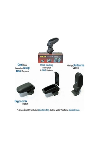 Peugeot 2008 Araca Özel Kol Dayama Kolçak Siyah 2020+ Niken