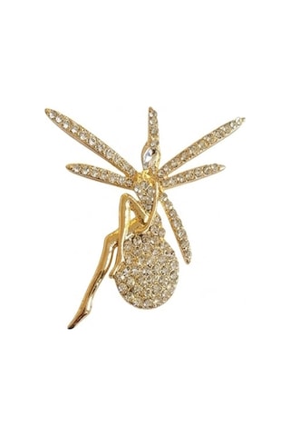 Caş Dekorasyon Altın Renk Peri Model Broş Altın