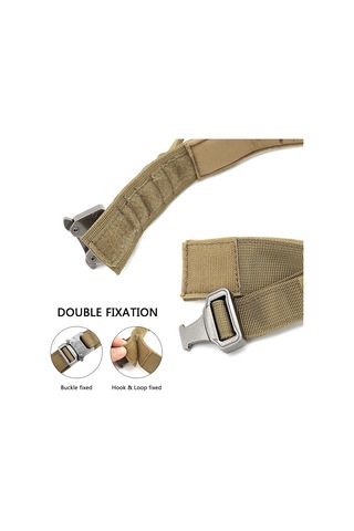 Geeroyoo Taktik Köpek Tasması: Dayanıklı Nylon, Hızlı Açılır Toka, Kontrol Kolu, D-halkalı, Yama Yapışkanlı, Boyut M 36-48cm Çok Renkli