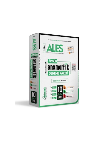 2026 ALES ÖSYM Çıkmış Soru 12li Tıpkı Basım ve 18li (10+8) Anamorfik Özgün Deneme Paketi TG Çözümlü