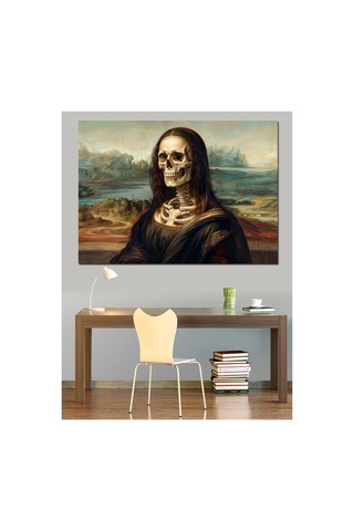 İskelet Yapılı Mona Lisa Tablosu Yağlı Boya Dokulu Kanvas Tablo Canvas Tablosu