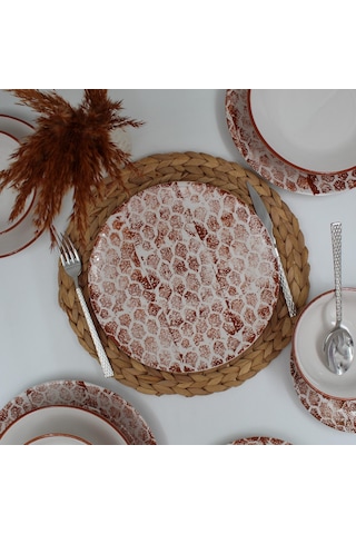 Snake 18 Parça Yemek Takımı Karamel