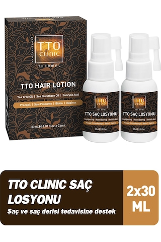 Tto Clinic Güçlendirici & Dökülme Karşıtı Saç Losyonu 30ml X 2 Adet Çay Ağacı Yağı / Procapil