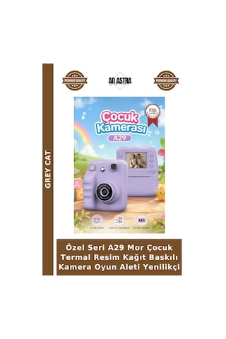 Özel Seri A29 Mor Çocuk Termal Resim Kağıt Baskılı Kamera Oyun Aleti Yenilikçi