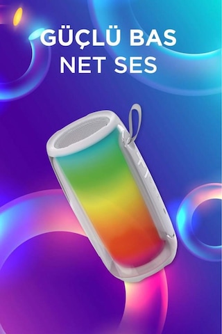 Bts-1953 Rgb İşikli Radyolu Taşınabilir Bluetooth Hoparlör