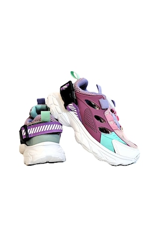 M.p One 3409 Pembe Makaralı Yazlık Kız Çocuk Spor Ayakkabı Pembe
