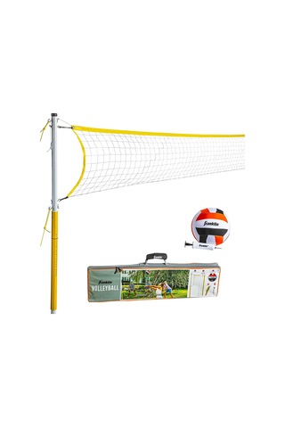 Outdoor Volleyball Net Sets - Beach + Backyard Portable Volleyball Net With Poles - Complete Outdoor Volleyball Sets Wit