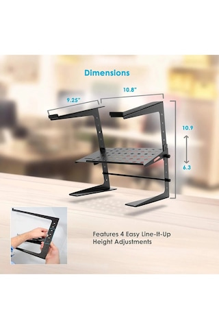 Pyle Plpts26 Ayarlanabilir Laptop Bilgisayar Ve Dj Controller Standı