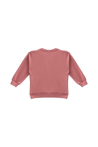 Mininio Kız Bebek Fırfır Detaylı Sweatshirt - Gül Kurusu Gül Kurusu