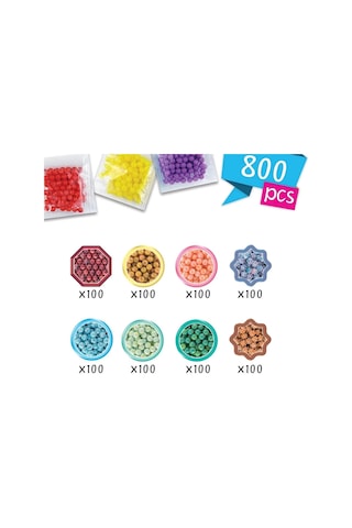 35089 Aquabeads Suluboya Renkleri Yedek Boncuk Pakedi- 800 Parça +4 Yaş