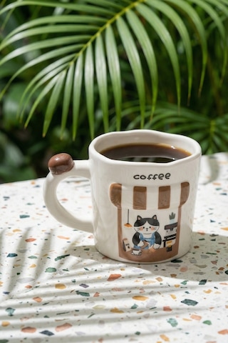 Coffee Shop Porselen Kupa - 425 Ml Çok Renkli