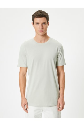 Koton Basic Tişört Slim Fit Bisiklet Yaka Kısa Kollu Yeşil 4sam10842hk Yeşil
