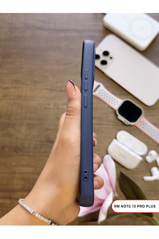 Redmi Note 13 Pro Plus Uyumlu Kamera Korumalı Darbeye Dayanıklı Renk Atmayan Keep Silikon Kılıf Lacivert