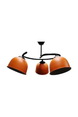 Riolight Modern Üçlü Turuncu Başlık Metal Sarkıt Avize (551345212)
