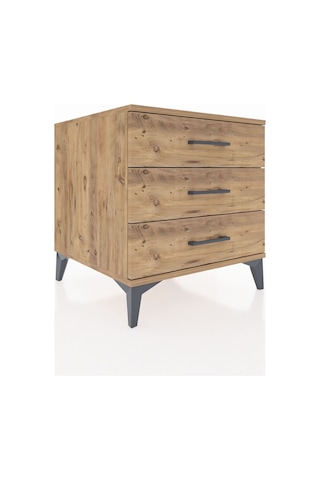 Kronos Komodin 3 Çekmeceli 60x59x64 Çam-çam Çam