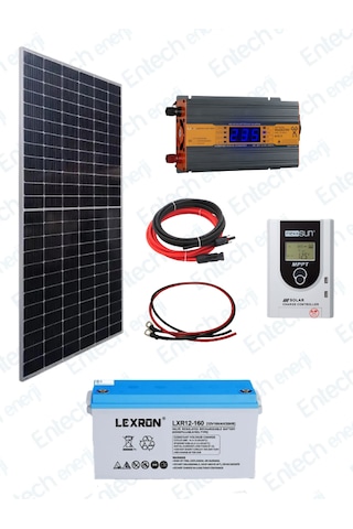 Bağ Bahçe Karavan için Jel Akülü Hazır Paket Solar Güneş Enerji Sistemi