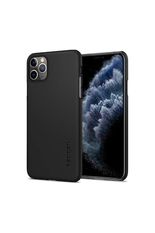 Spigen İphone 11 Pro Max İle Uyumlu Kılıf Thin Fit Black Siyah